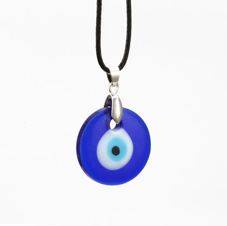 Turkish Evil Protection Amulet Eye Necklace Blue Glass Eyes Lucky Charm Pendant Necklace Unisex Jewelry