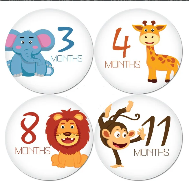 popular customized baby new born monthly  sticker baby milestone sticker