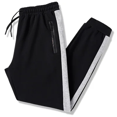 Micro Elastic Fashion Sports Cotton Pants Men  Solid Color Sweatpants