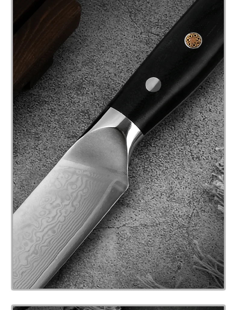 MEIJI Top Seller Factory Sharp 3CR13 Wood Handle Forging Damascus Steel Meat Cleaver Cleaver Knife