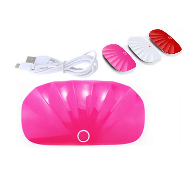 6W LED Lamp Nail Dryer White Rose Red Portable Nail Lamp for Gel Varnish Fast Dry Manicure Machine Mini USB Connector Nail Lamp