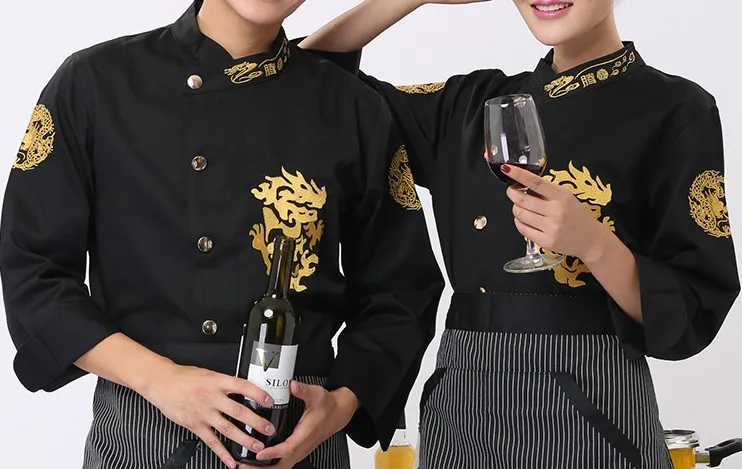 Форма шеф-повара для ресторана отеля с вышивкой