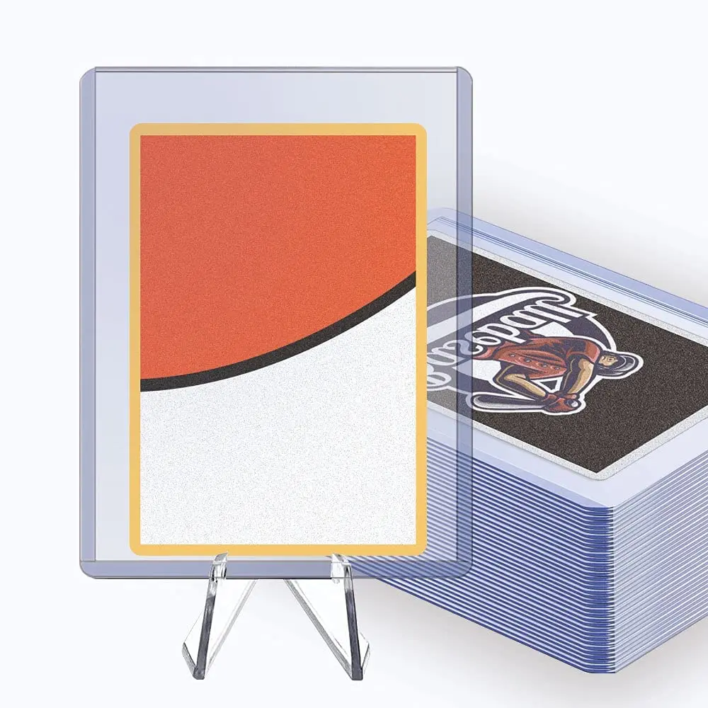 Заводская, сделанная на заказ, супер прозрачная бейсбольная игровая карточка премиум-класса 3x4, торговая, деловая, Спортивная, удостоверение личности, ПВХ держатель карт 35PT с высоким погрузчиком