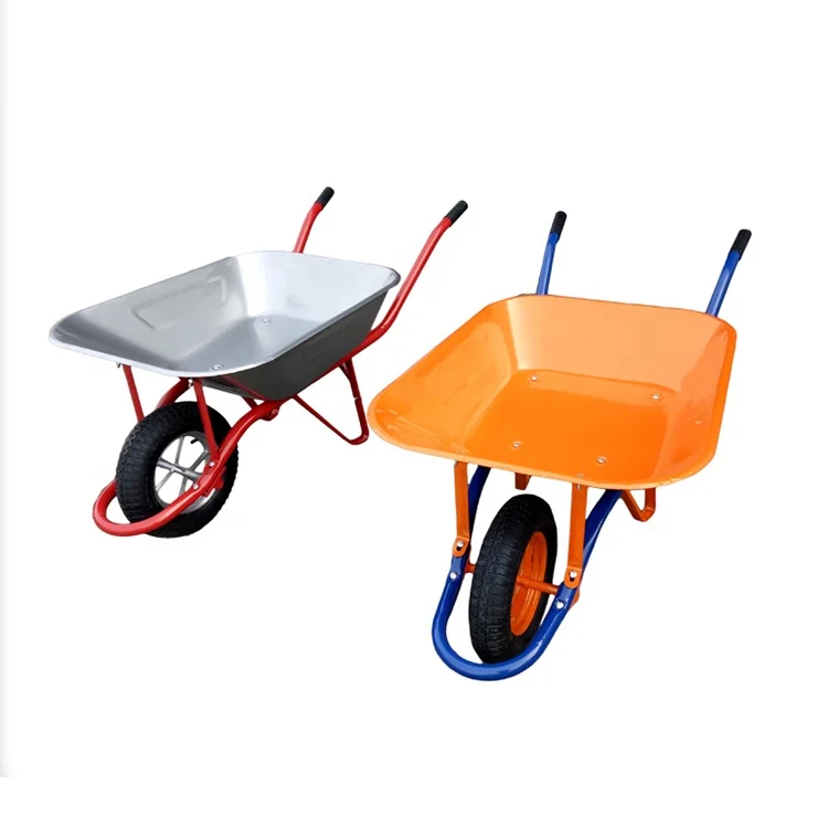 WB6400 Премиум прочный материал металлическая Тяжелая тачка колесо Barrow 130 кг для