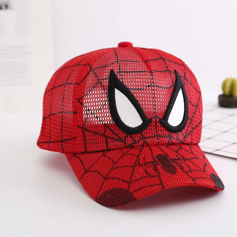 Manufacturer professional high quality Marvel cartoon movie character Spider man full mesh cap