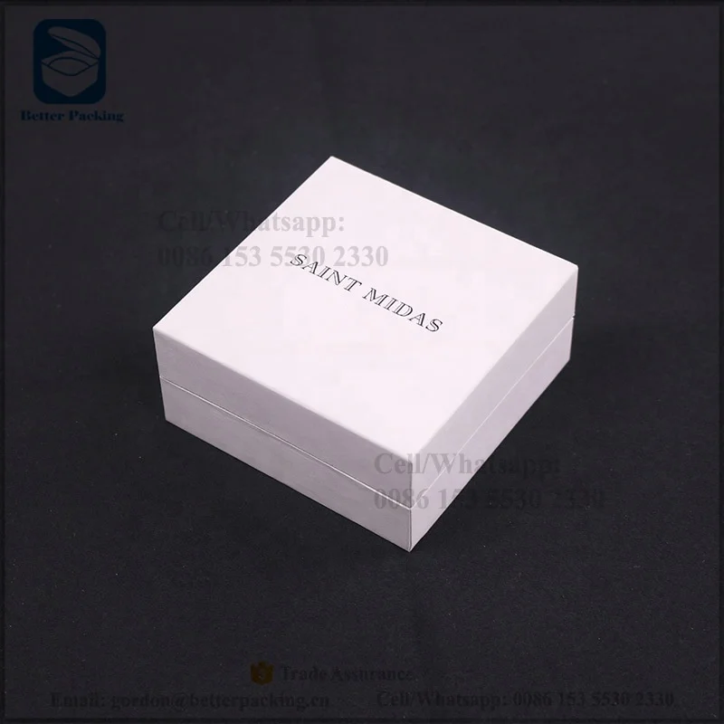 JBS703M factory customized grey smooth touching paper hinged black velvet earring chain necklace ring box jewelry