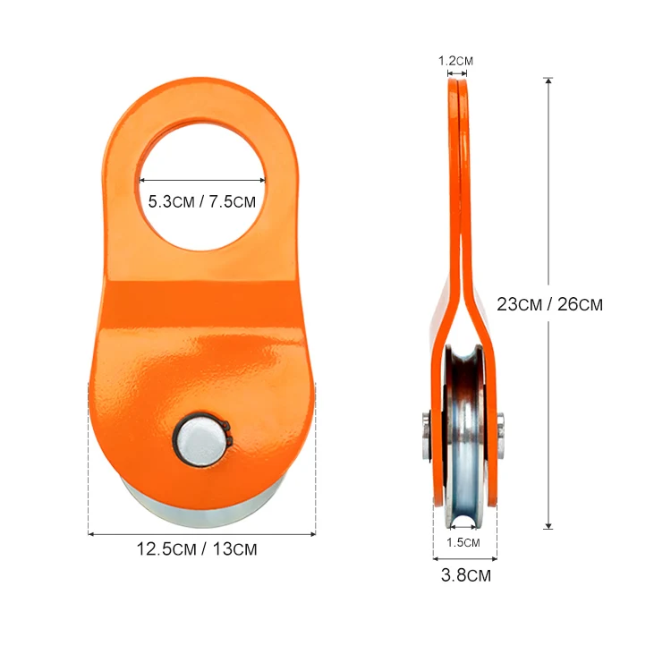High Quality 4WD Accessories Heavy Duty Outdoor Aluminum Alloy 10Tons Recovery Snatch Block Single Pulley