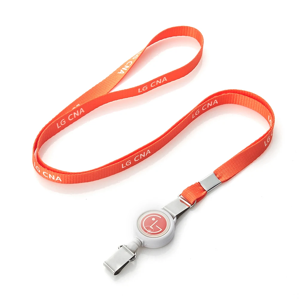 
Dye sublimation yoyo lanyard with adjustable retractable badge pull reel holder custom badge reel lanyards no minimum order 