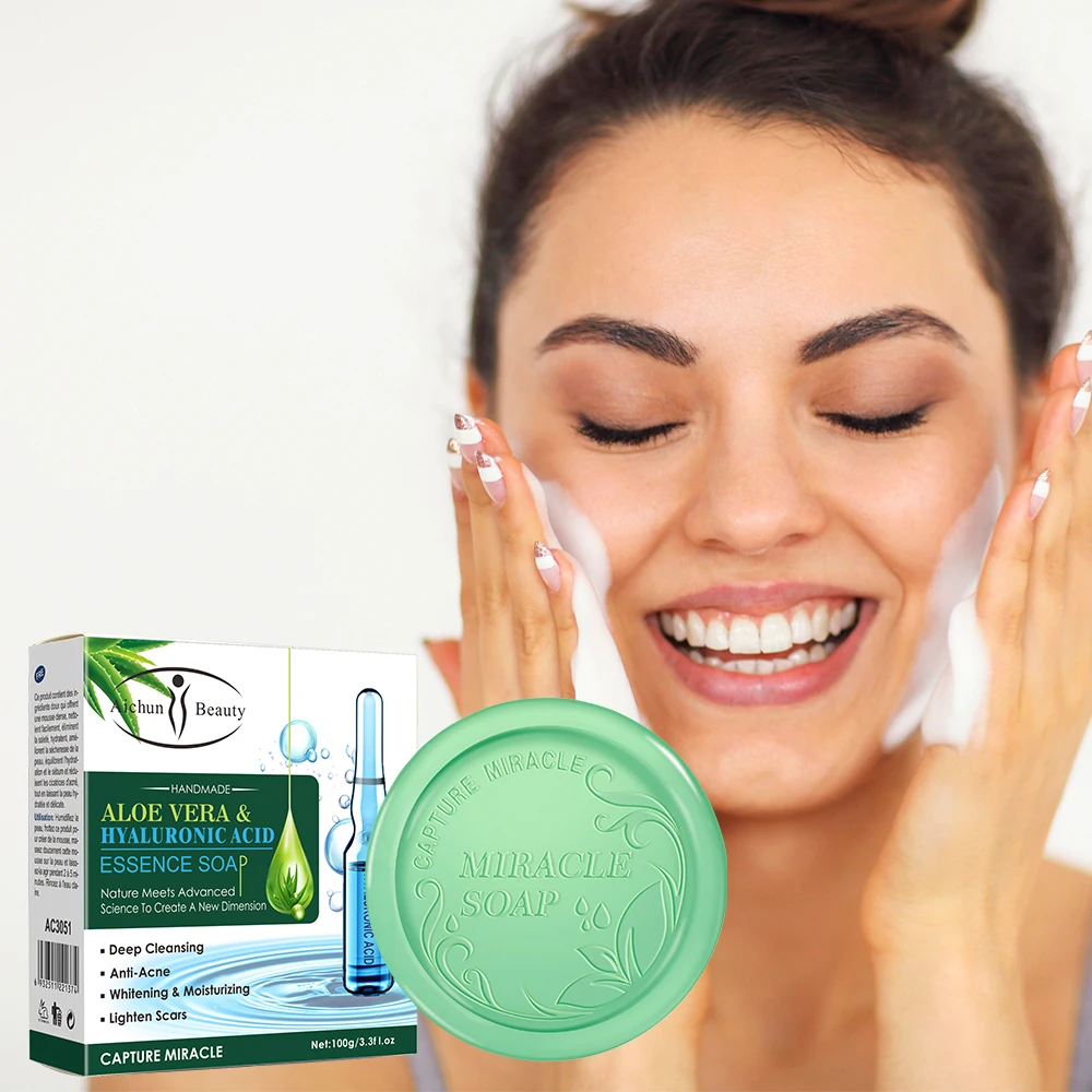 Aichun Beauty 100 г органическое мыло для сыворотки экстракт алоэ вера Очищающий кожу лица