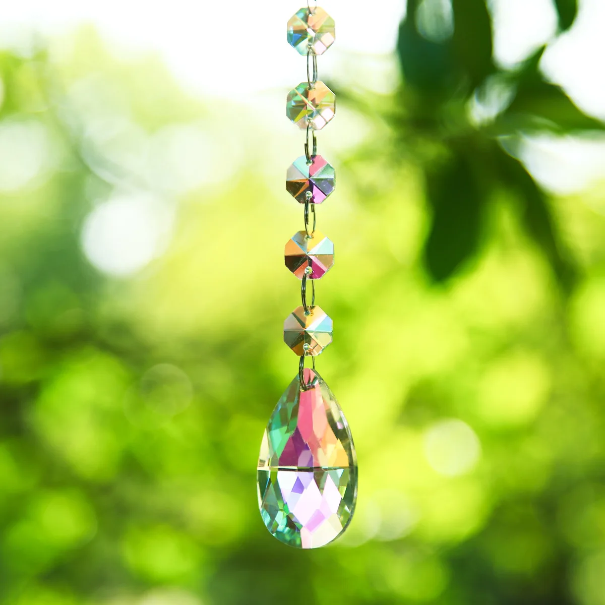 Hot Selling Octagonal Bead Crystal Ornament Crystal Sun Catcher DIY Pendant Wedding Outdoor Decoration Goods