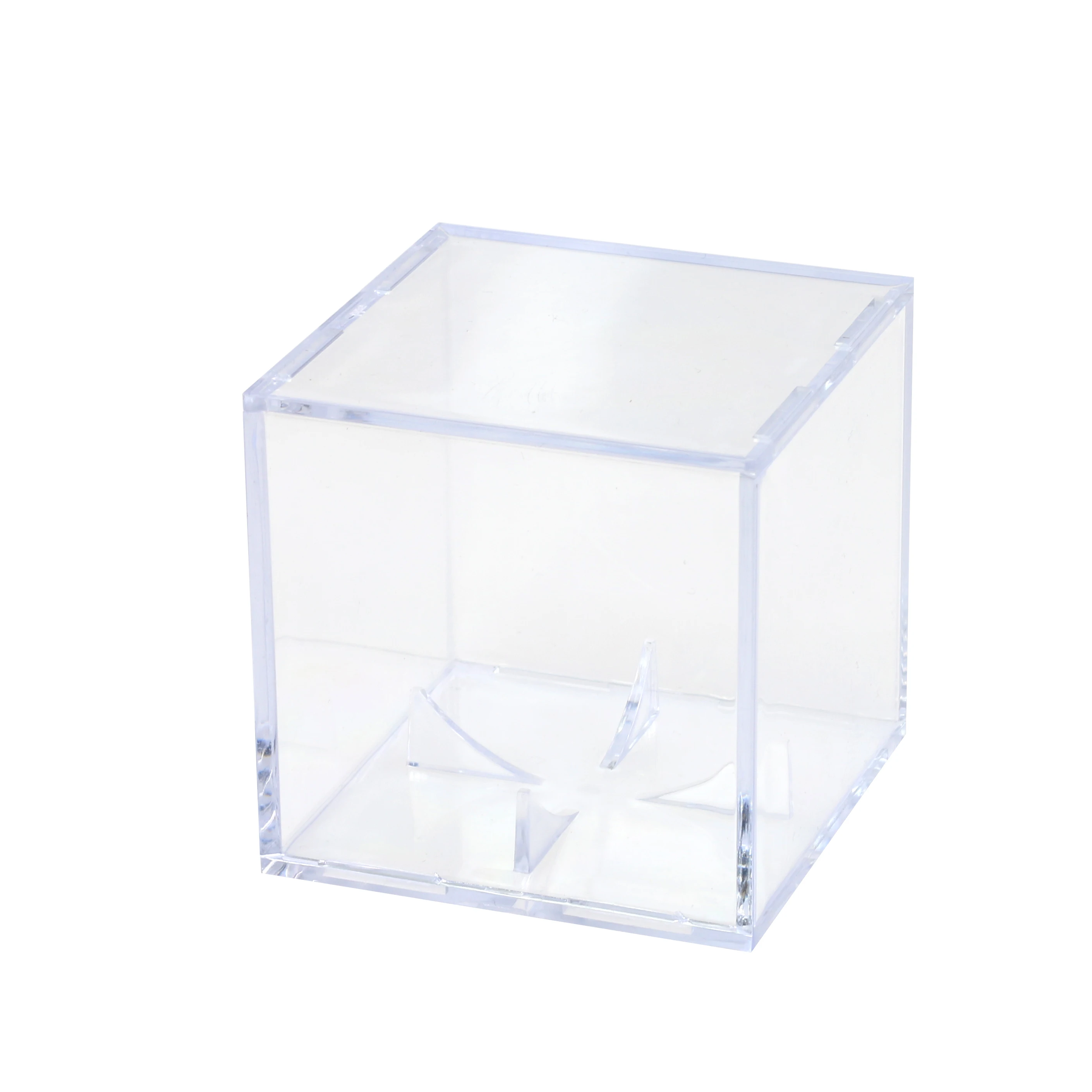 Transparent Acrylic Baseball Display Box Souvenir Container Cube Dustproof Lucite Action Figure Toy Collectibles Case