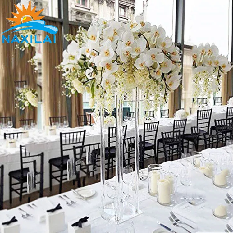 NAXILAI Laser Cut Acrylic Flower Stand Wedding Centerpieces Flower Stand Crystal Wedding Flower Stand Centerpieces
