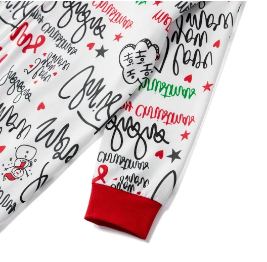 
Family Christmas Pajamas Winter Loungewear Set Long Sleeve Mommy and Me Sets 