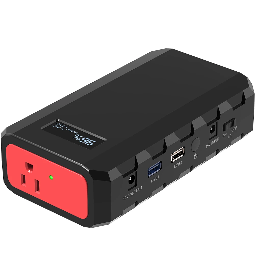  24000 мАч высокой емкости небольшого размера аварийного 12V AC Розетка портативный аккумулятор электростанции Power Bank для