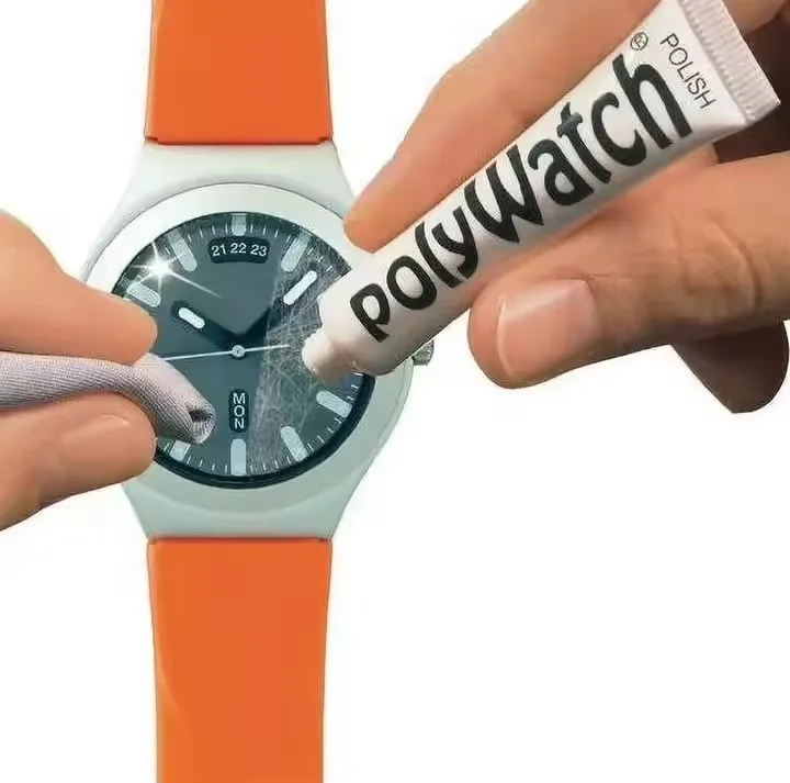 Original German Polywatch plastic acrylic crystal glass polish & Blue cloth scratch repair tool