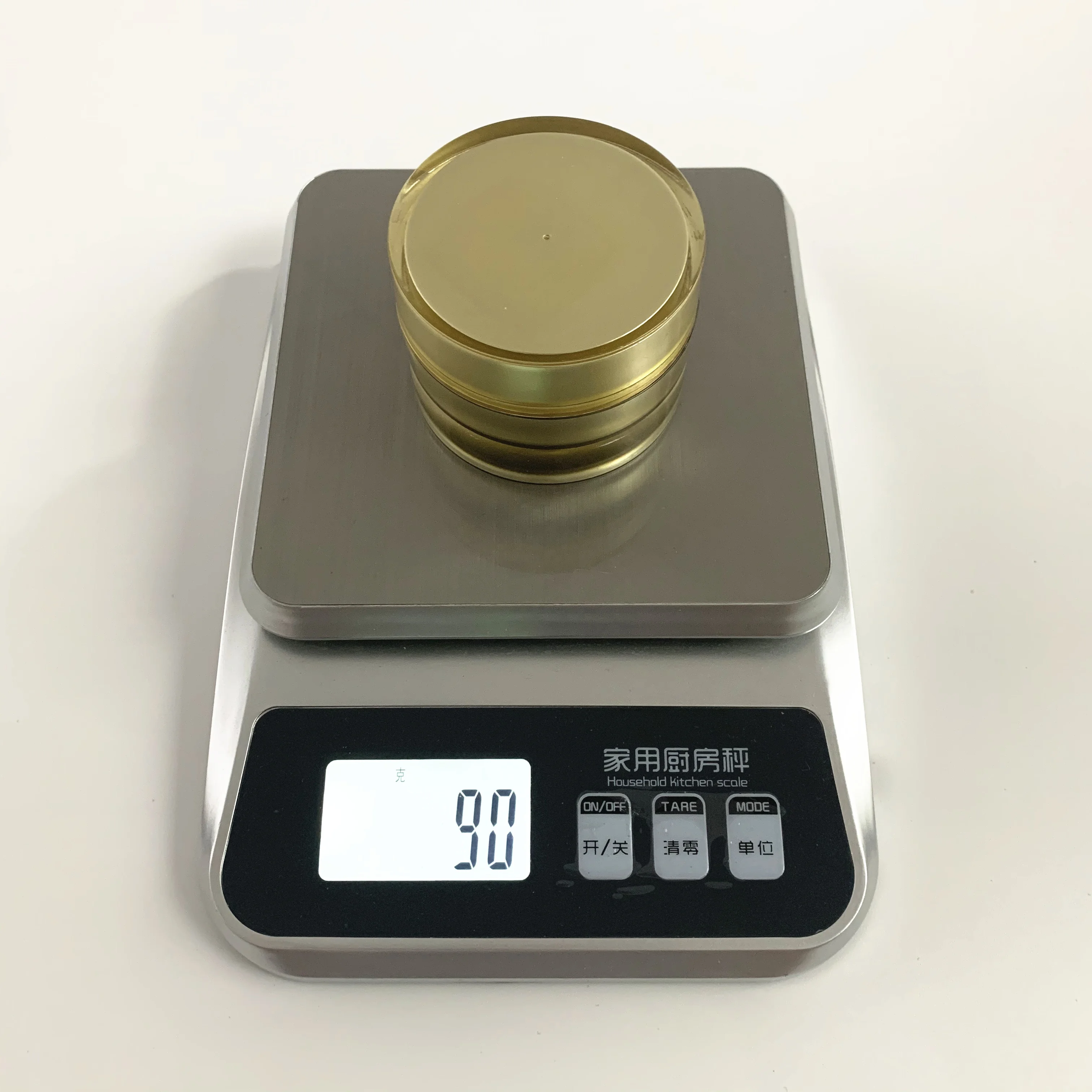 Stock 3g 5g 10g 15g 30g plastic jars with golden lids Cosmetic Cream Jar Custom Private Label Lip Scrub Containers