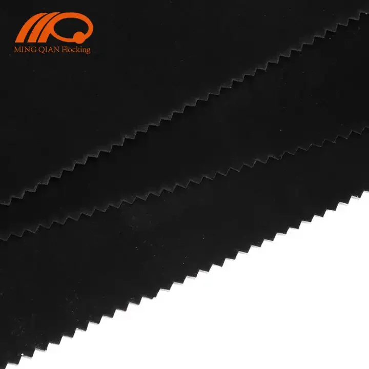 Top selling High quality Double-side Flocked Fabric for Pouch & Box of Jewelry/Wine/Gift/Glasses