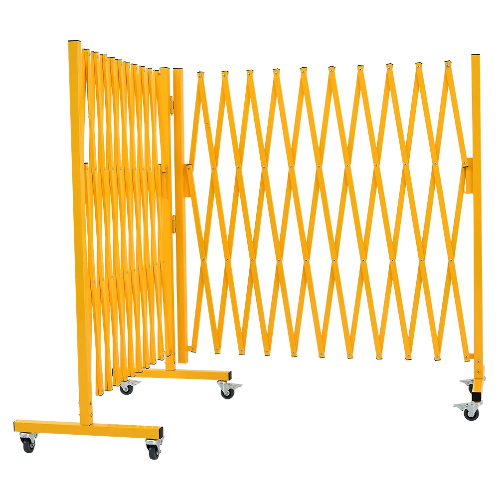 Factory Direct 720CM Aluminum Expandable Barricade Crowd Control Movable Folding Barrier Fence Road Safety Traffic Barrier
