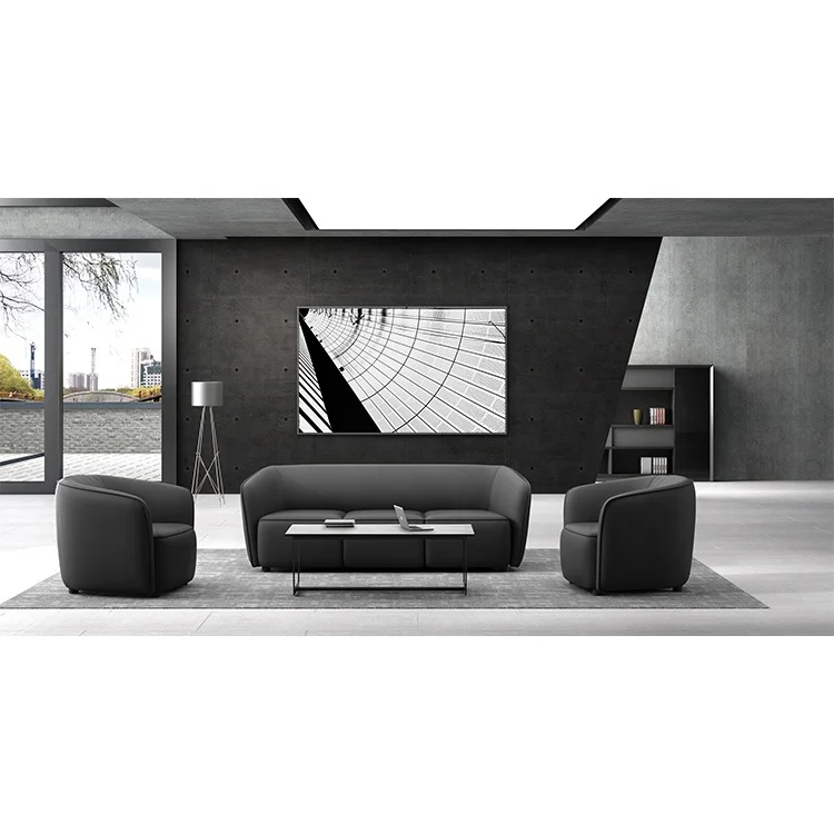 
Three Seats Luxury Modern Style Leather Lounge Suite Sofa Executive Office Sofa 
