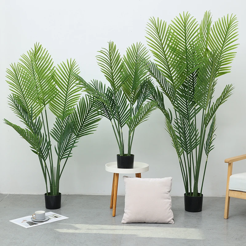 New Artificial Plant Green Decorative Plant Multi-stem Madagascar Palm Tree Bonsai Wedding Decoration