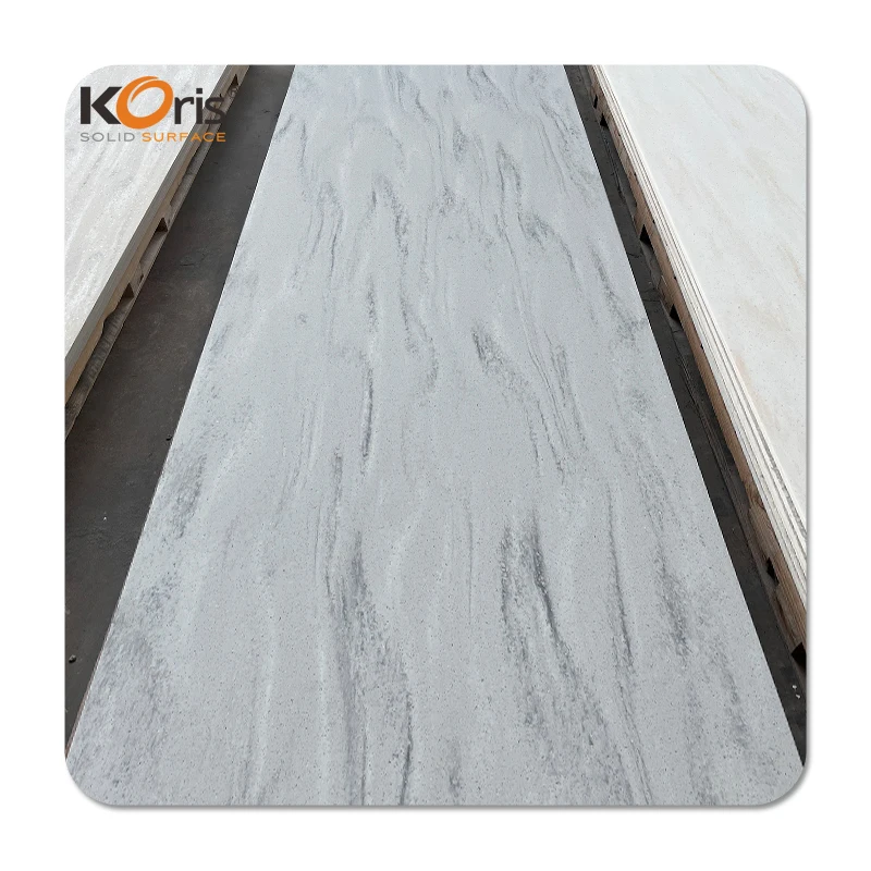 10 Years Warranty  China Koris  style  artificial stone modified acrylic solid surface marble sheets