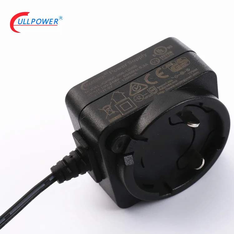 UL CE GS RCM PSE KC certificates 12V 0.5A ac wall power adapter with interchangeable plugs