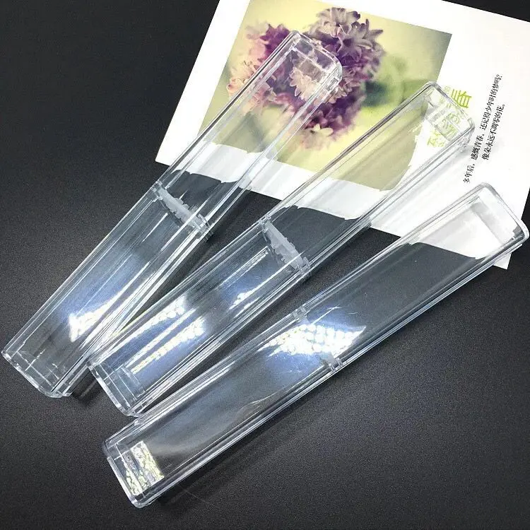 plastic clear pen case for diamond metal pen