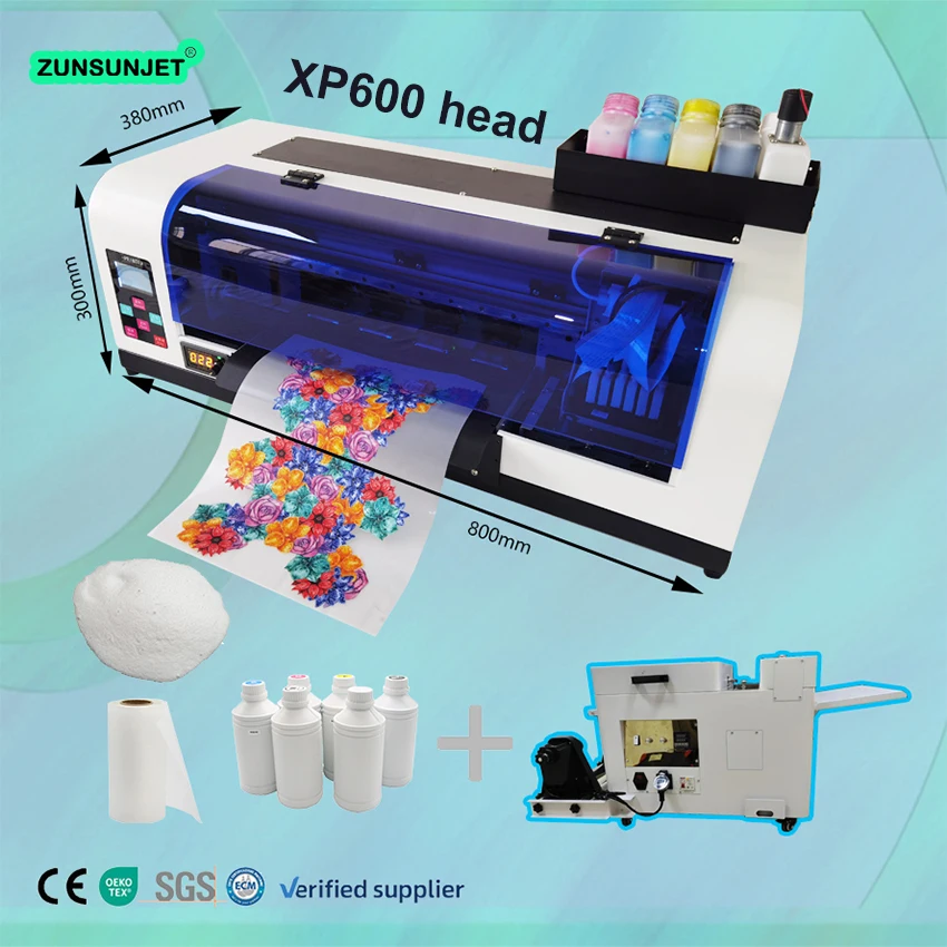 XP600 A3 A3+ 30CM 33cm Desktop Dtf Pet Film Dryer Powder Direct to Semi-automatic Compact Digital Inkjet Printers