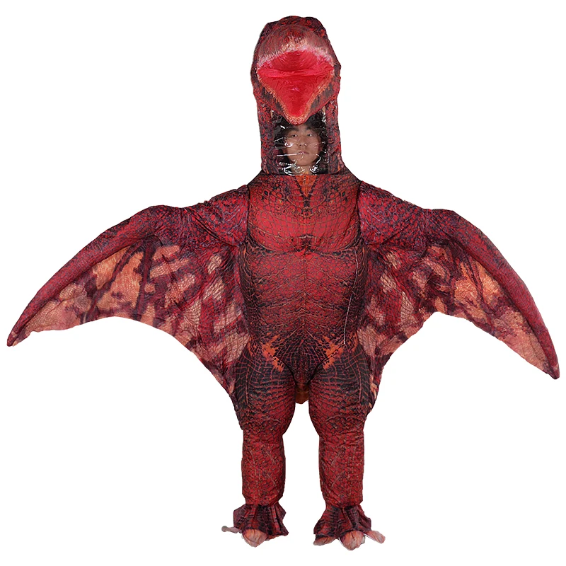 Red Pterosaur Costume latex body inflation suits T REX inflatable dinosaur costume