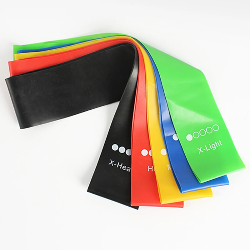 T305 natural rubber resistance hip bands set exercise rubber  loop band with nylon bag Gym Workout Exercise Bands Sets