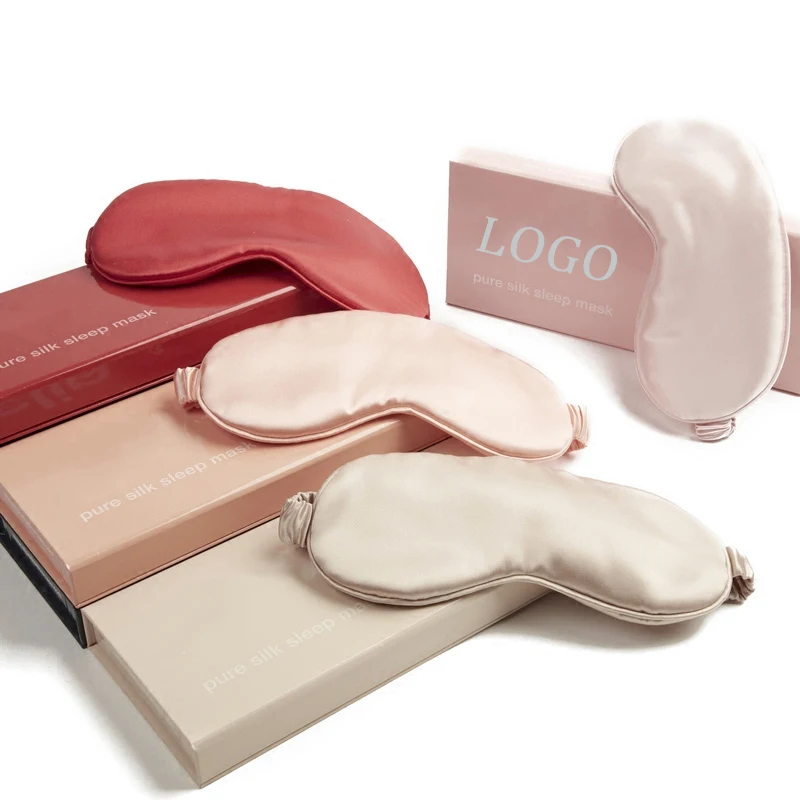 Роскошная шелковая маска для сна ухода за кожей глаз из 100% шелка тутового шелкопряда