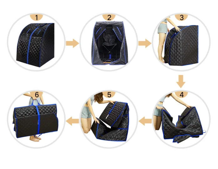 Home Spa 1 Person Portable Ozone Infrared Sauna Room With Chair