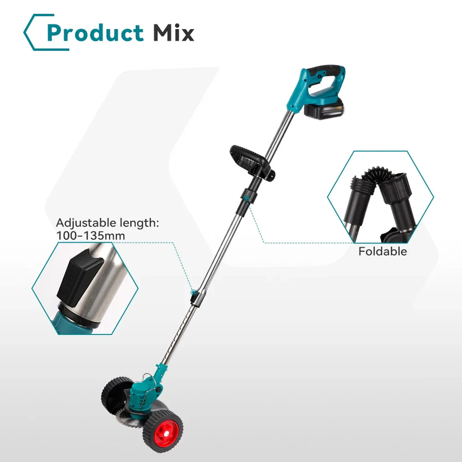 Cordless String Trimmer Brushless Motor Battery Powered Grass and Brush Cutter Feed for Lawn Trimming Cutting Lawn Care