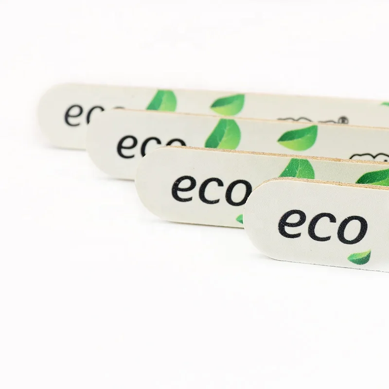 Ziri Factory Supply Manicure Pedicure Tools Biodegradable Plastic Free Nail Buffer Emery Board Professional Bamboo Nail File