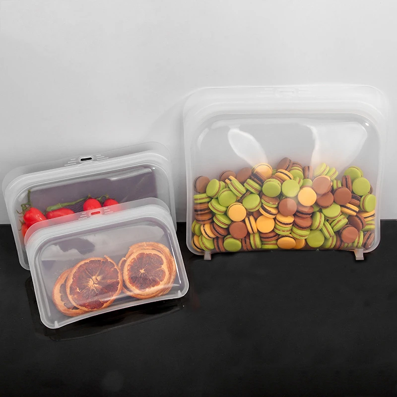 Оригинальные Многоразовые Пакеты для овощей, фруктов, замороженных сэндвичей, герметичные силиконовые пакеты для хранения продуктов