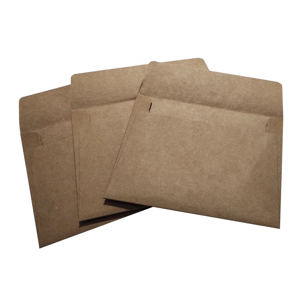 Custom Logo Printed C6 Eco Friendly Kraft Cardboard Paper Packaging Envelopes