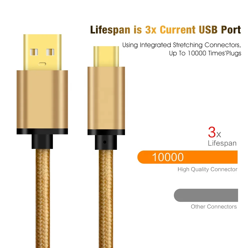  Высокое качество Позолоченные разъемы USB Тип C до 2.0A 480 Мбит/с скорость передачи данных синхронизации 3A кабель для быстродействующего зарядного устройства телефонов на базе Android с