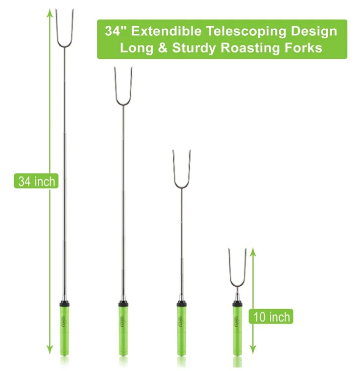 Wholesale Products Wooden Spinning Barbecue Fork Kitchen Bbq Grill Handles Meat Fork