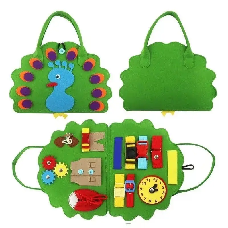 New Bag Design Busy Board Book Toddler Kids Educational Felt Toddler Game Board Montessori Kids Baby Toys
