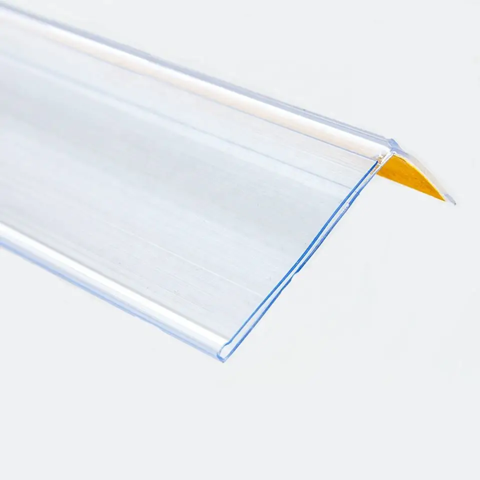 Supermarket shelf price self adhesive pvc tag holder sticker data strip for label