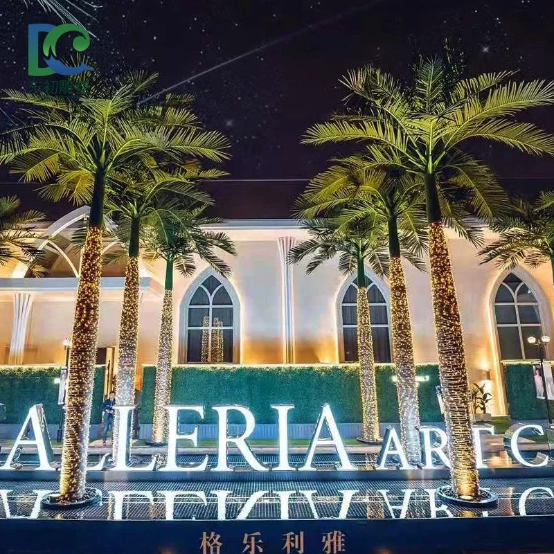 Professional factory make artificial coconut palm tree large outdoor artificial evergreen trees