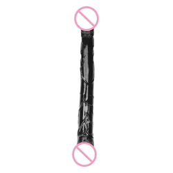 Hot Sale Factory Gays Lesbian Realistic Flexible 15 Inches Huge Double Ended Dildo
