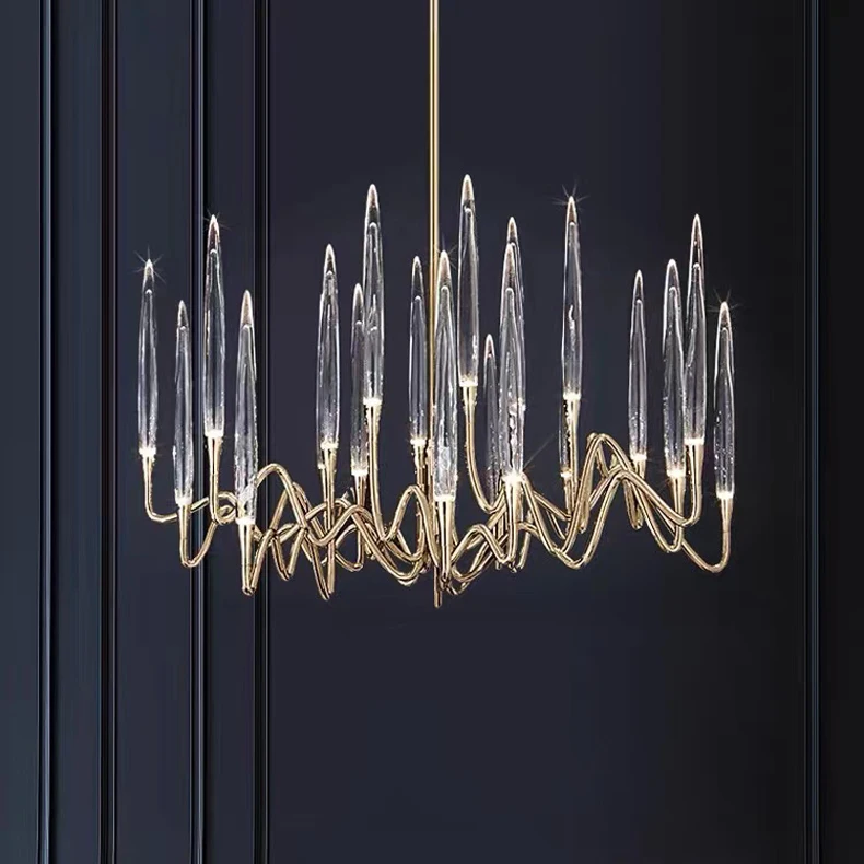 Shop Hotel Decor Contemporary Design Hotel Light Fixture Candle Chandelier Light Professional Manufacturer Home LED 10 Crystal