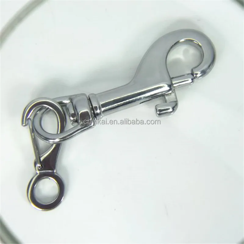 12mm Pet Traction Belt Accessories Stainless Steel Metal Fixing Hook Rotating Ring Dog Buckle