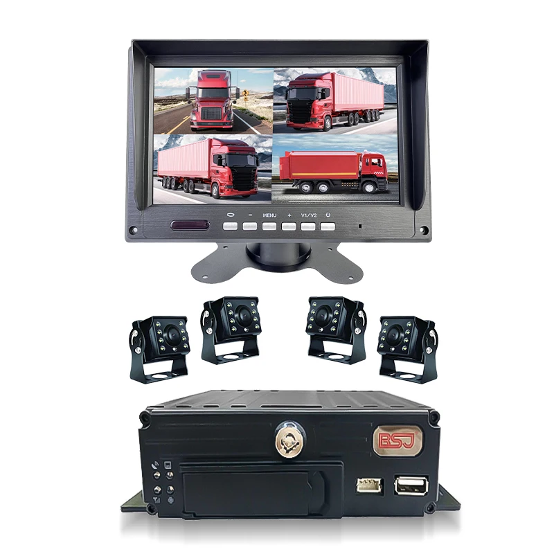YQ-GD02R four-way vehicle remote video surveillance GPS4g positioning recorder large truck cold chain temperature control