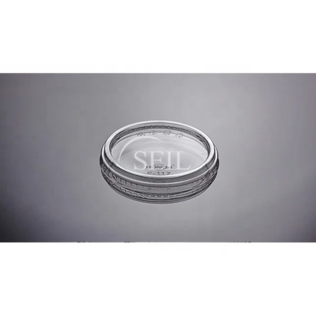 HR24 Disposable Crystal-clear Plastic Soy Sauce Cup with lid / Takeaway Soup, Salad, Fruit, Vegetable and Side dishes