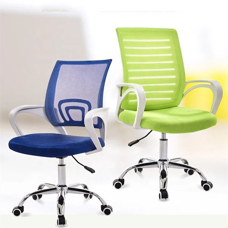 New design factory price home office furniture plastic frame white green mesh chair