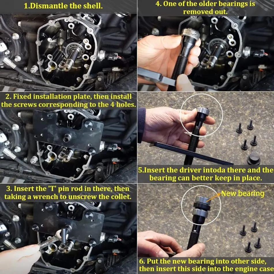 Inner Cam Bearing Installer & Puller Kits fits for Harley Davidson TC 88 96 103 110 Twin Cam & Dyna