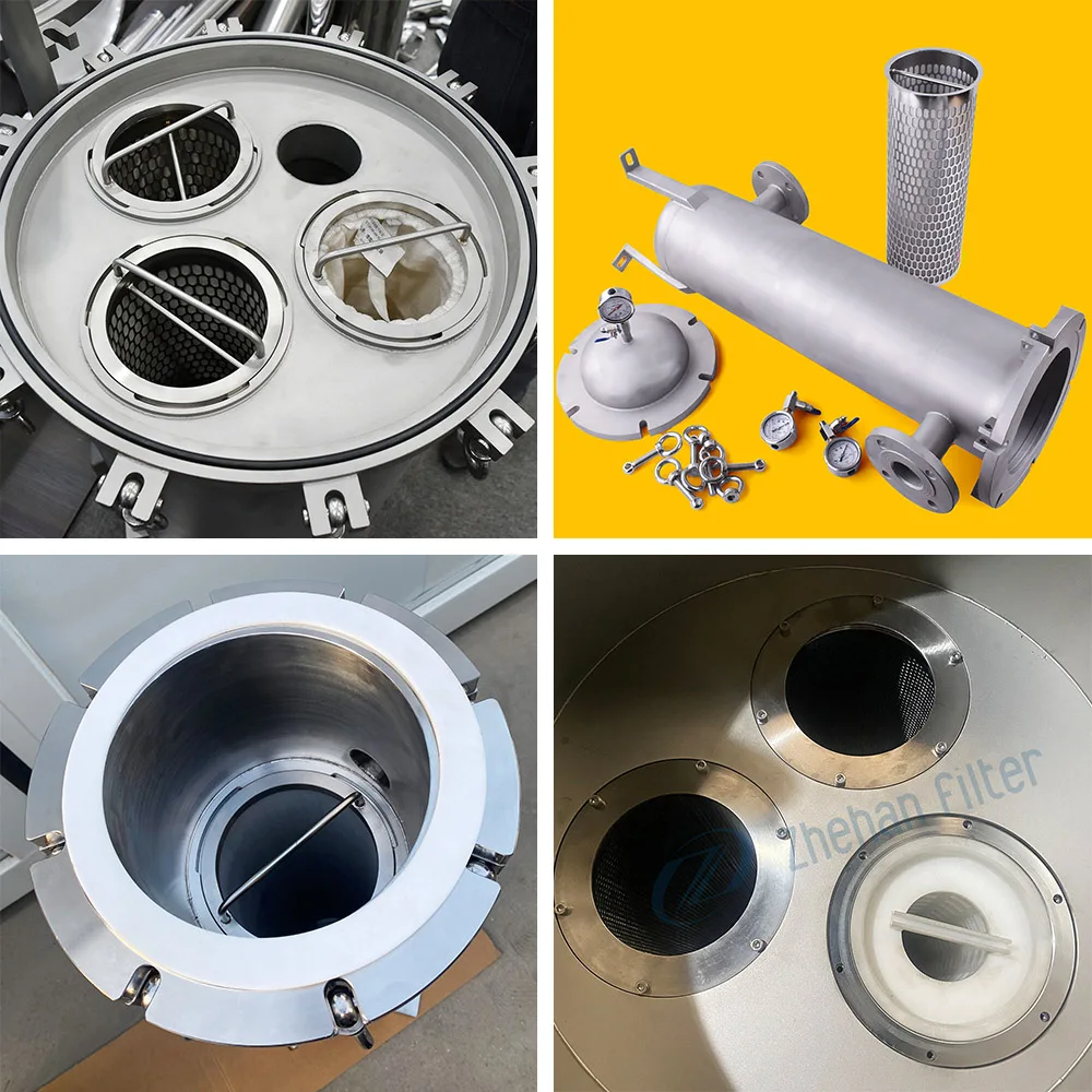 Food Grade Beverage Bag Filter housing Stainless Steel 316L 304 Multi Bags Filter Metal Filter