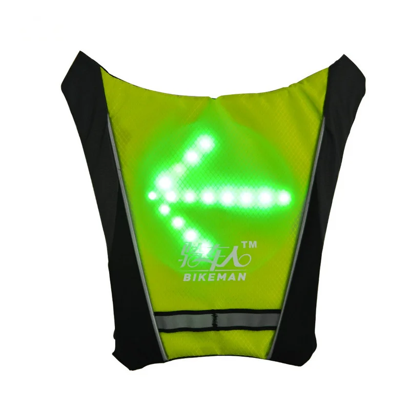 Мигающий рюкзак со светодиодной подсветкой, прикрепленная сумка, жилет для езды на велосипеде, скутере, пеших прогулок, кемпинга, ночное безопасное крепление